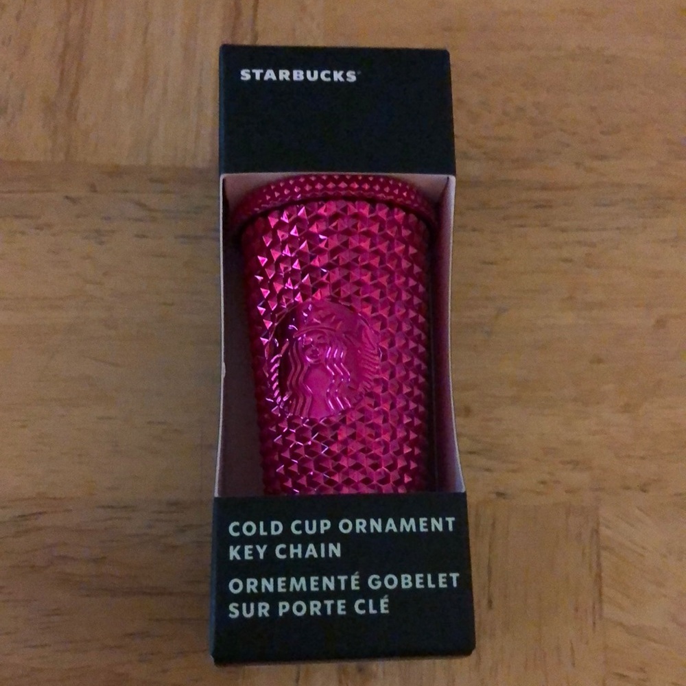 Starbucks pink keychain